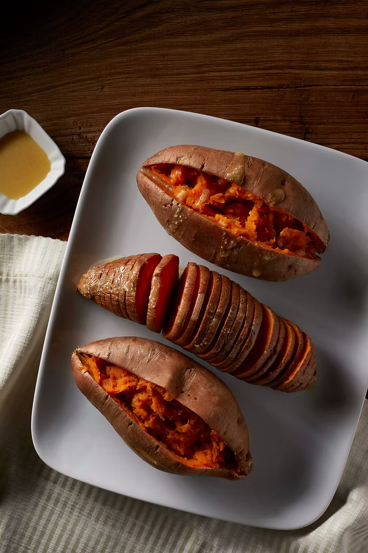 Sweet Potatoes with Miso Butter Soyfoods Council